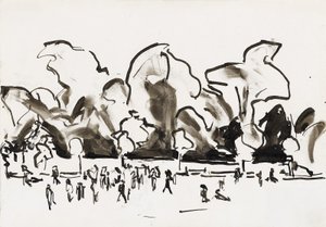 Grote park door Ernst Ludwig Kirchner